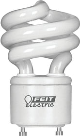 Feit Electric BPESL13T/GU24/D/C Compact Fluorescent Bulb, 6500 K Color Temp, Daylight, 900 Lumens, 13 W, Spiral Lamp